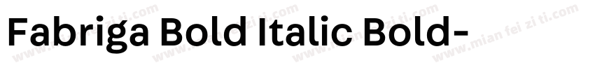 Fabriga Bold Italic Bold字体转换